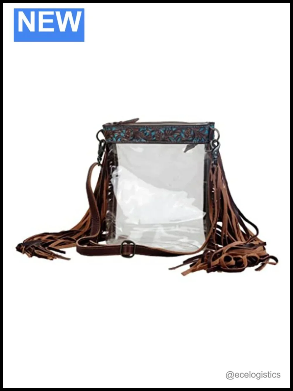 Vintage Handcrafted Leather Fringe Crossbody Bag Boho Purse